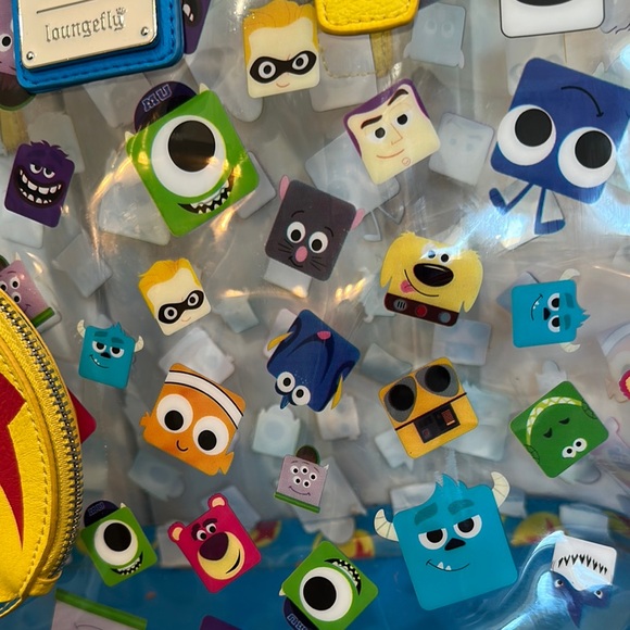 Loungefly X Pixar Amazon exclusive Character pool beach Tote with zip coin case - Picture 2 of 8